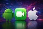 FaceTime iPhone and Android logos.