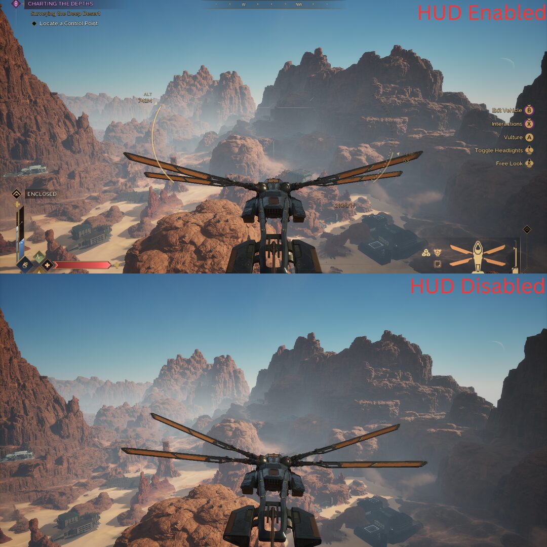Toggling HUD in Dune: Awakening