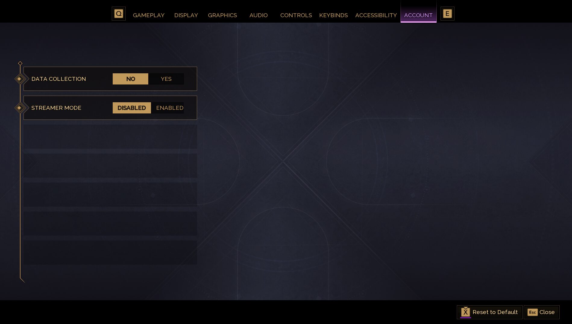 Streamer mode toggle in Dune: Awakening menu.